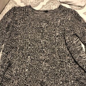 Black & White Cable Knit Sweater